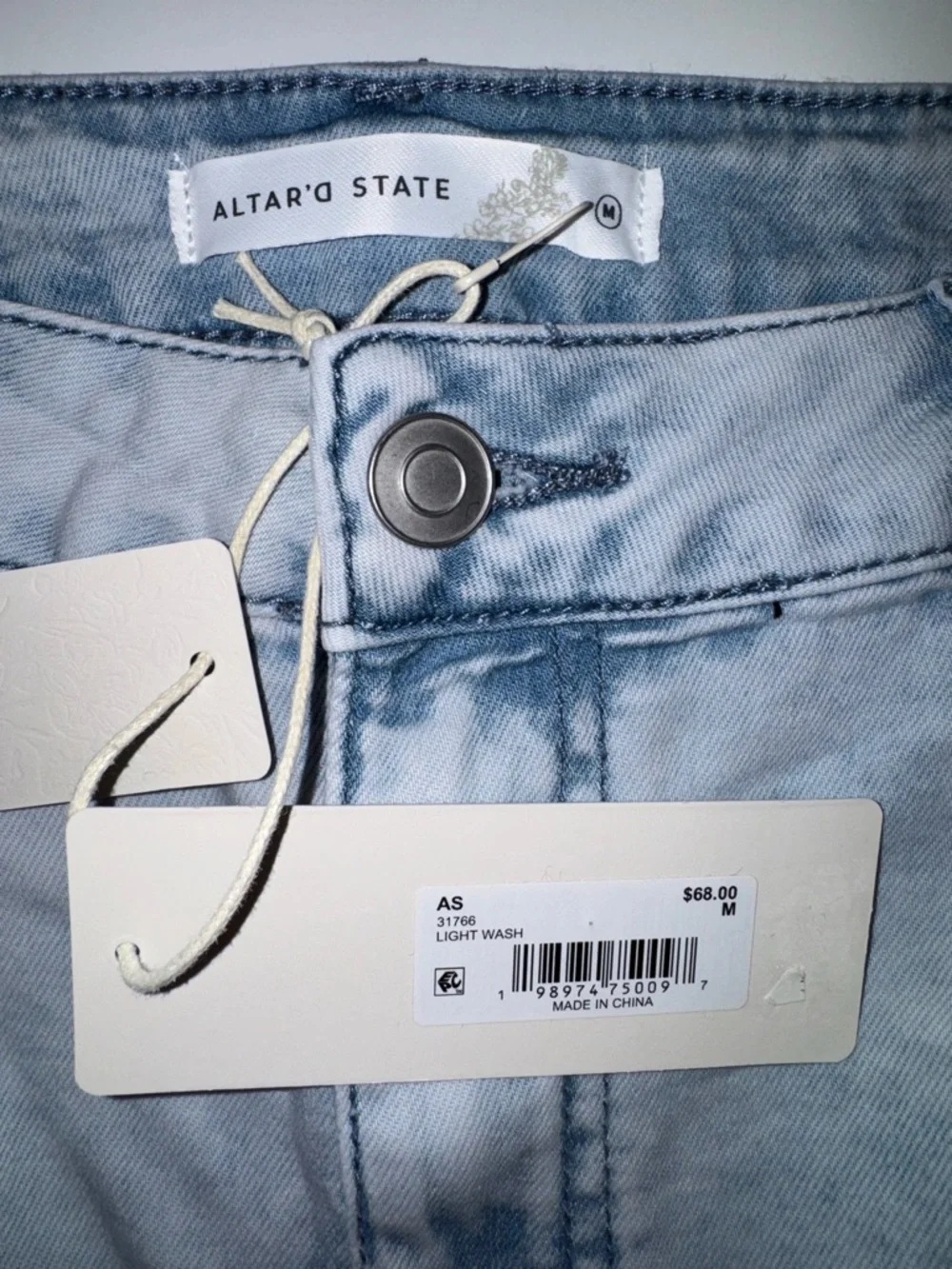 New Altard State Skirt Size M Flowers Blue Denim Mini, $68 - Picture 10 of 10